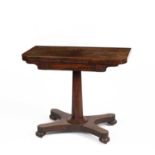 A Regency rosewood card table