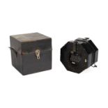 A Wheatstone & Co. 72 button ebonised concertina