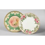 A Royal Doulton plate painted blossom