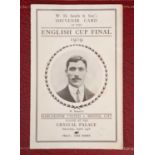 1909 English [FA] Cup Final Football Programme