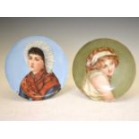 Two late 19th century Aesthetic movement ceramic plates