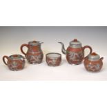 Chinese Yixing red stoneware service - 'Hsin Ho Cheng Whieaiwei'