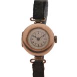 Rolex - George V 9ct gold cased wristwatch