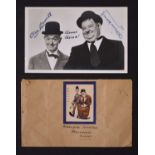 Album of approximately 46 portrait photographs, including Laurel & Hardy, etc