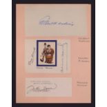 Album of approximately 180 autographs, including Laurel & Hardy, etc