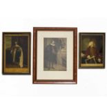 Two 19th century reverse prints on glass