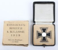 1939 Iron Cross 1st Class by Rudolf Souval, Wien, with original box and outer carton