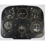 WW2 Type RAF Aircraft Cockpit, Six Instrument Panel.