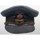 WW2 RAF Officers Peak Cap, Bombay Tailor.
