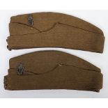 WW2 Ulster Home Guard Side Caps, Two Examples.