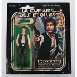 Scarce Vintage Star Wars Han Solo Yan Solo Meccano Action Figure carded moc 1977.