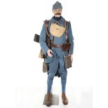 WW1 French Other Ranks Uniform and Equipment Display