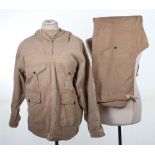 WW2 British Windproof Smock & Trousers, Drab, 1942 Dated.