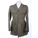 WW1 British Officers Shoulder Rank Tunic, Rifle Brigade.