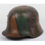 WW1 German M-16 Camouflaged Steel Combat Helmet