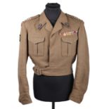 WW2 Polish Forces in Exile Battle Dress Blouse, 3rd Carpathian Heavy Machine Gun Battalion.
