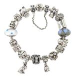 Silver charm bracelet by Pandora