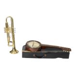 Slade USA trumpet and a banjolin