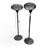 Two electric floor standing patio heaters