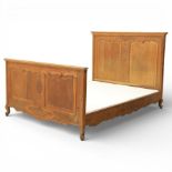 Early 20th century French oak double bedstead