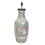 Large 19th century Chinese famille rose vase