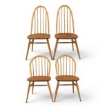 Ercol - set of four light elm chairs