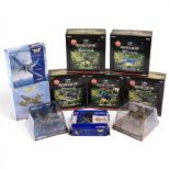 Nine Corgi 1:72 scale model aeroplanes