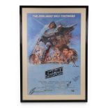 Autographed 1980s Star Wars Empire Strikes Back movie poster