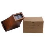 Victorian walnut stereoscope and a collection of slides