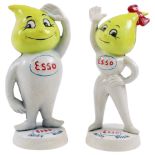 Pair of case reproduction Esso cast drip money banks