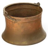 19th century brass and copper cauldron