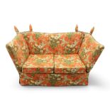 Edwardian Knole style two seater drop-end settee