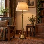 Arts and Crafts copper and brass standard lamp