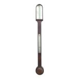 Victorian mahogany mercury stick barometer