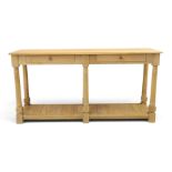 Neptune - 'Edinburgh' limed oak console table