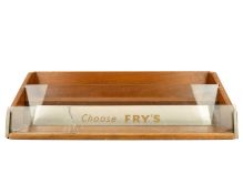 A Fry's chocolate counter top advertising display shelf.