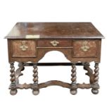 A William and Mary style walnut side table.