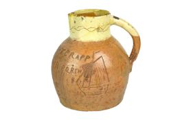 A West Country documentary pottery jug, probably Barnstaple.