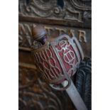 A Scottish 18th century style basket hilted back sword.