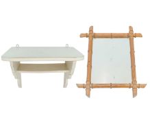 A late 19th/early 20th century faux bamboo wall mirror.