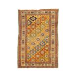 An antique Caucasian Kuba rug.