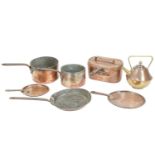 A Benham and Froud copper and brass kettle.