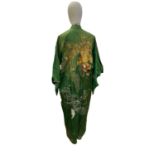 An embroidered Japanese kimono.