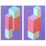 John MITCHELL (1943-2014) Projected Piers Series (Large Version) c.1986 - Two Works