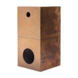John MITCHELL (1943-2014) Bronze Block with Conic Void