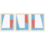 John MITCHELL (1943-2014) Two Juxtaposed Shapes, i-iii - White Vermilion (2007)