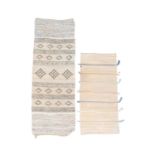 Two contemporary flatweave jute runners.