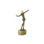 Josef Lorenzl (1892-1950), an Art Deco cold painted bronze and ivory figure.