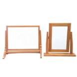 An Air Ministry oak swing toilet mirror.