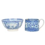 A rare pearlware candle holder.